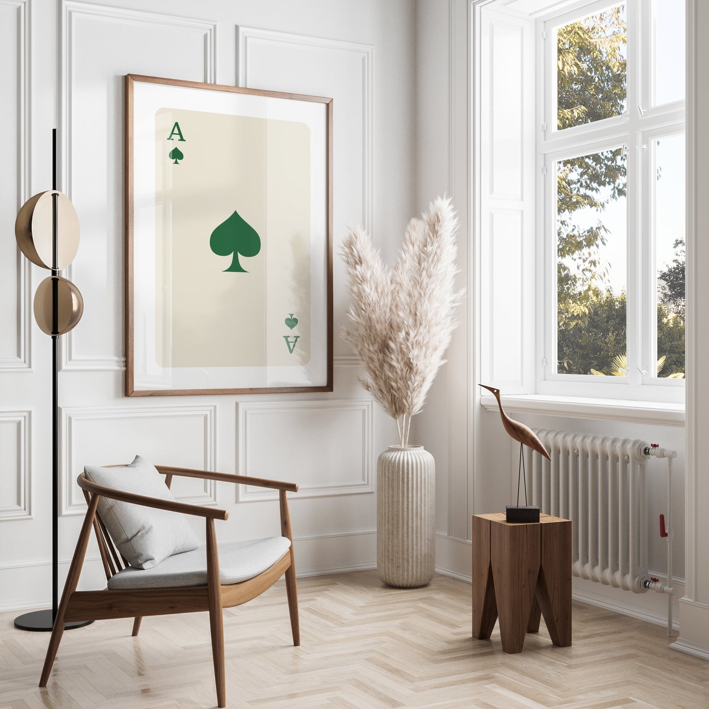 Premium Poster of Ace of Spades Classic Card Design Art Posters
