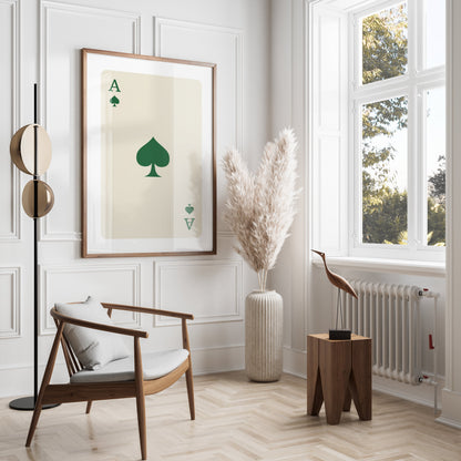 Premium Poster of Ace of Spades Classic Card Design Art Posters