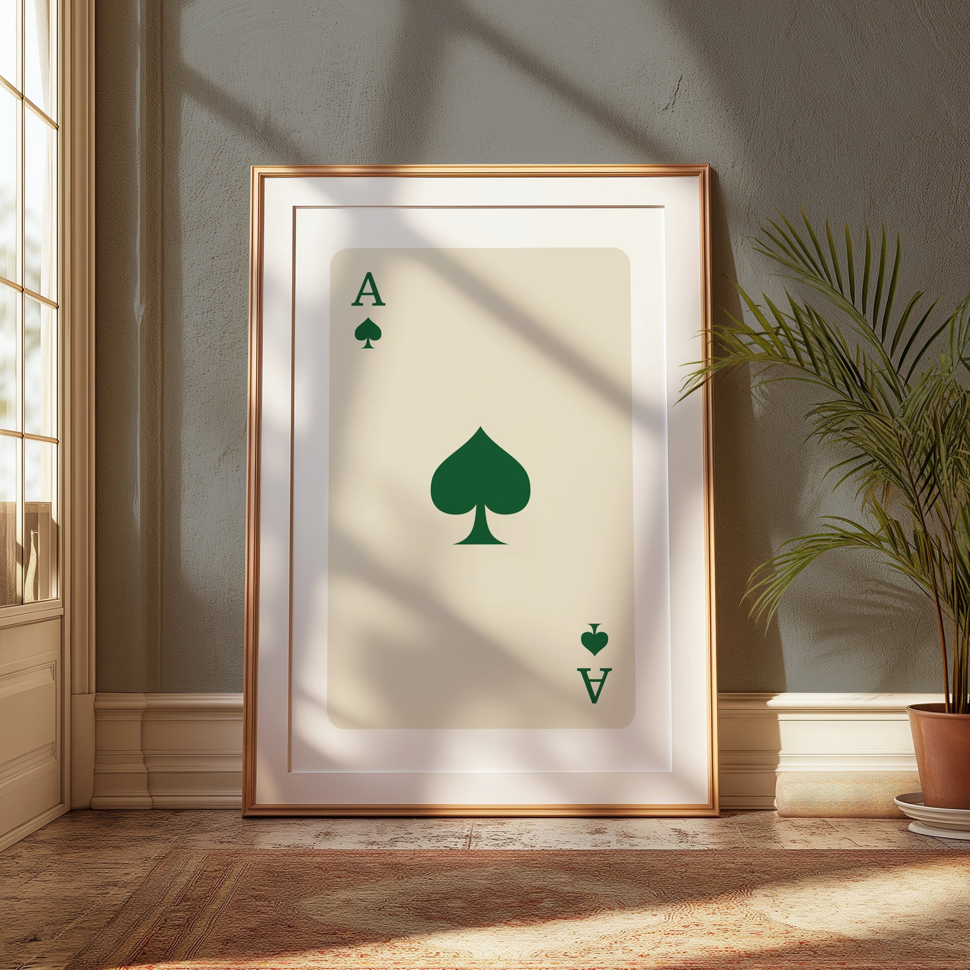 Premium Poster of Ace of Spades Classic Card Design Art Posters