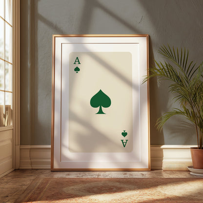 Premium Poster of Ace of Spades Classic Card Design Art Posters