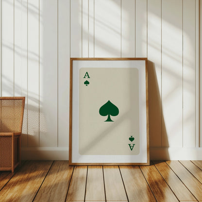 Premium Poster of Ace of Spades Classic Card Design Art Posters