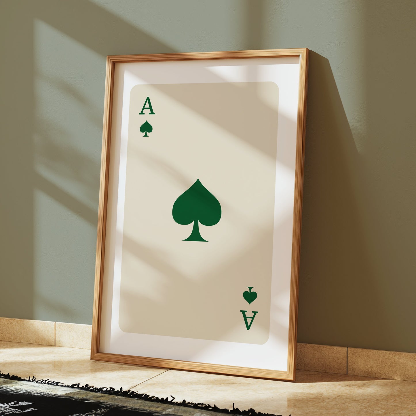 Premium Poster of Ace of Spades Classic Card Design Art Posters
