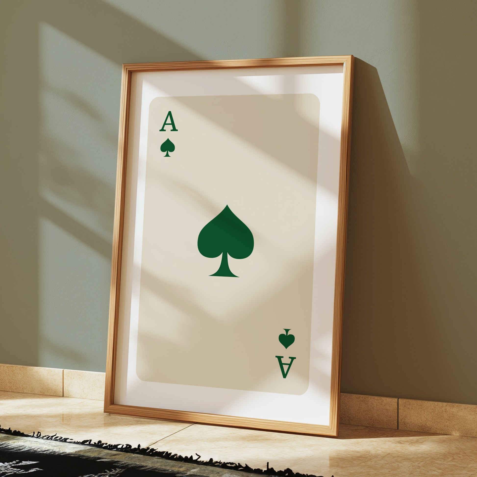 Premium Poster of Ace of Spades Classic Card Design Art Posters