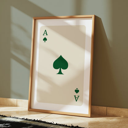Premium Poster of Ace of Spades Classic Card Design Art Posters