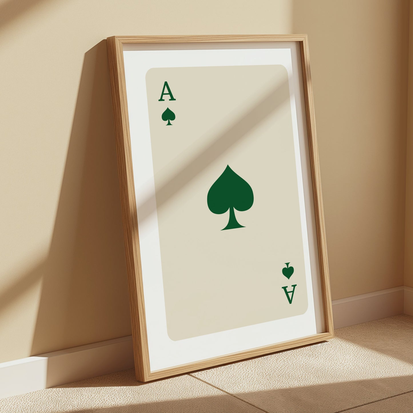 Premium Poster of Ace of Spades Classic Card Design Art Posters