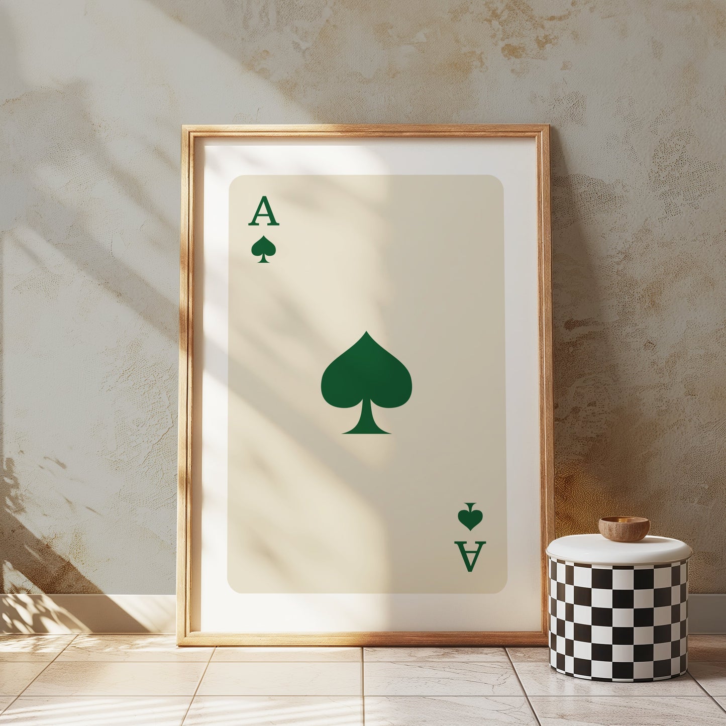 Premium Poster of Ace of Spades Classic Card Design Art Posters