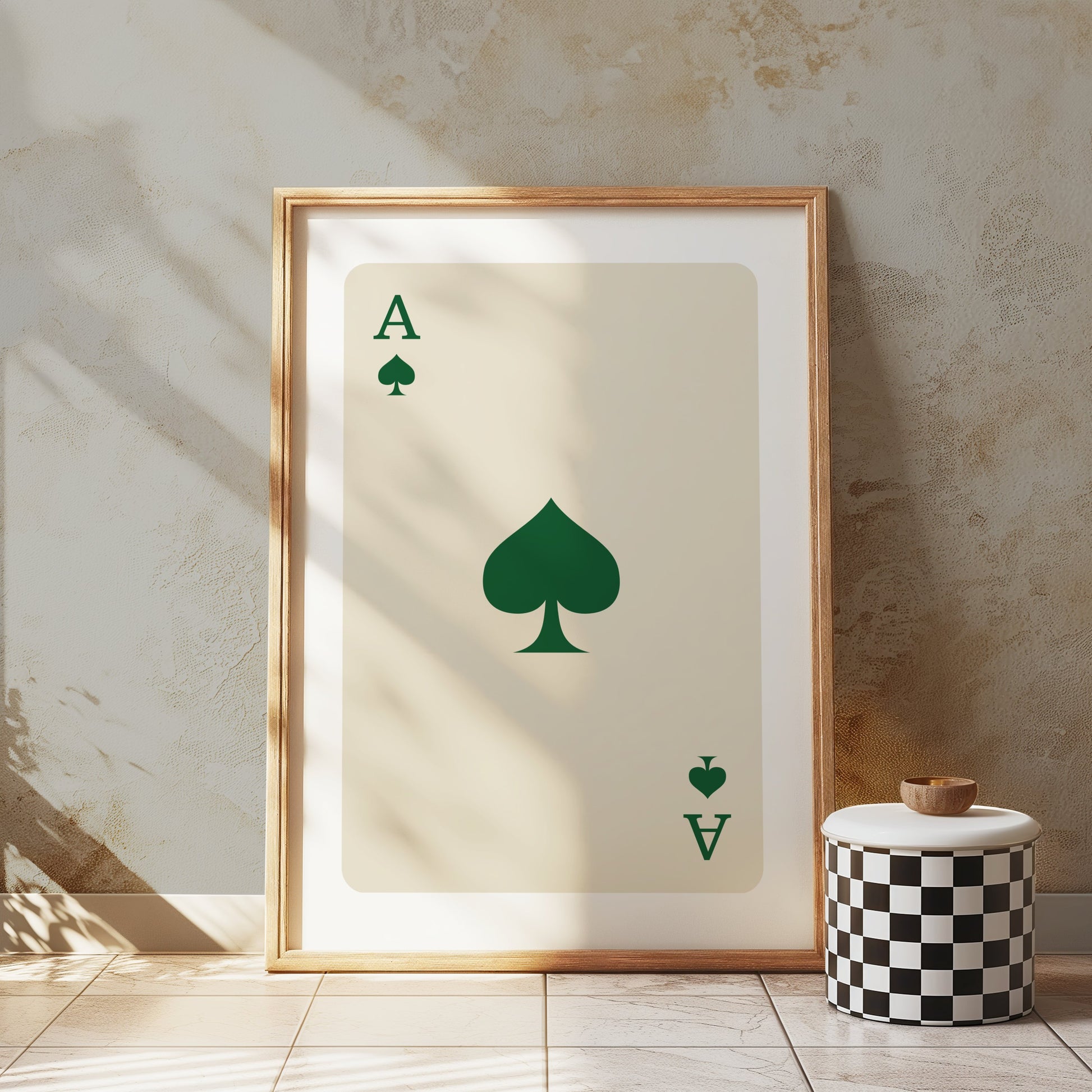 Premium Poster of Ace of Spades Classic Card Design Art Posters