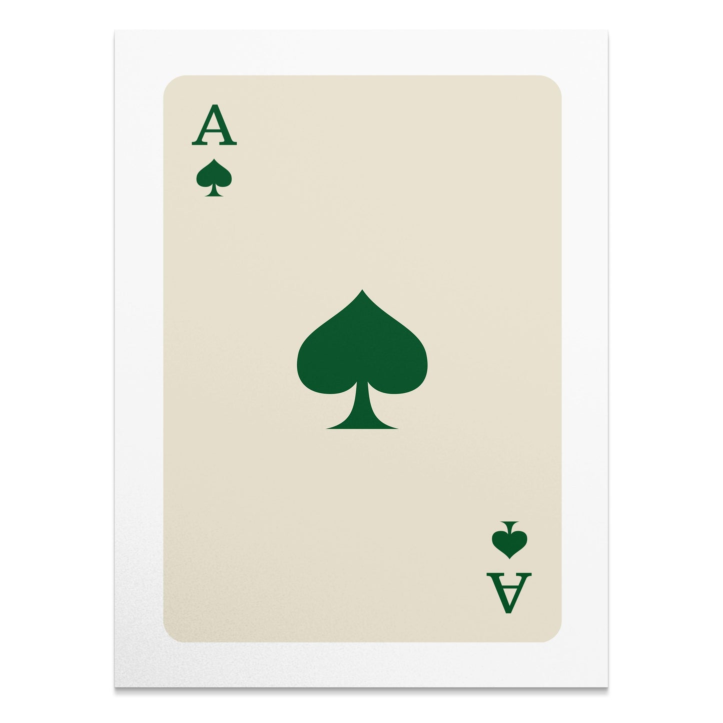 Premium Poster of Ace of Spades Classic Card Design Art Posters