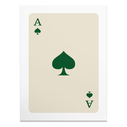 Premium Poster of Ace of Spades Classic Card Design Art Posters