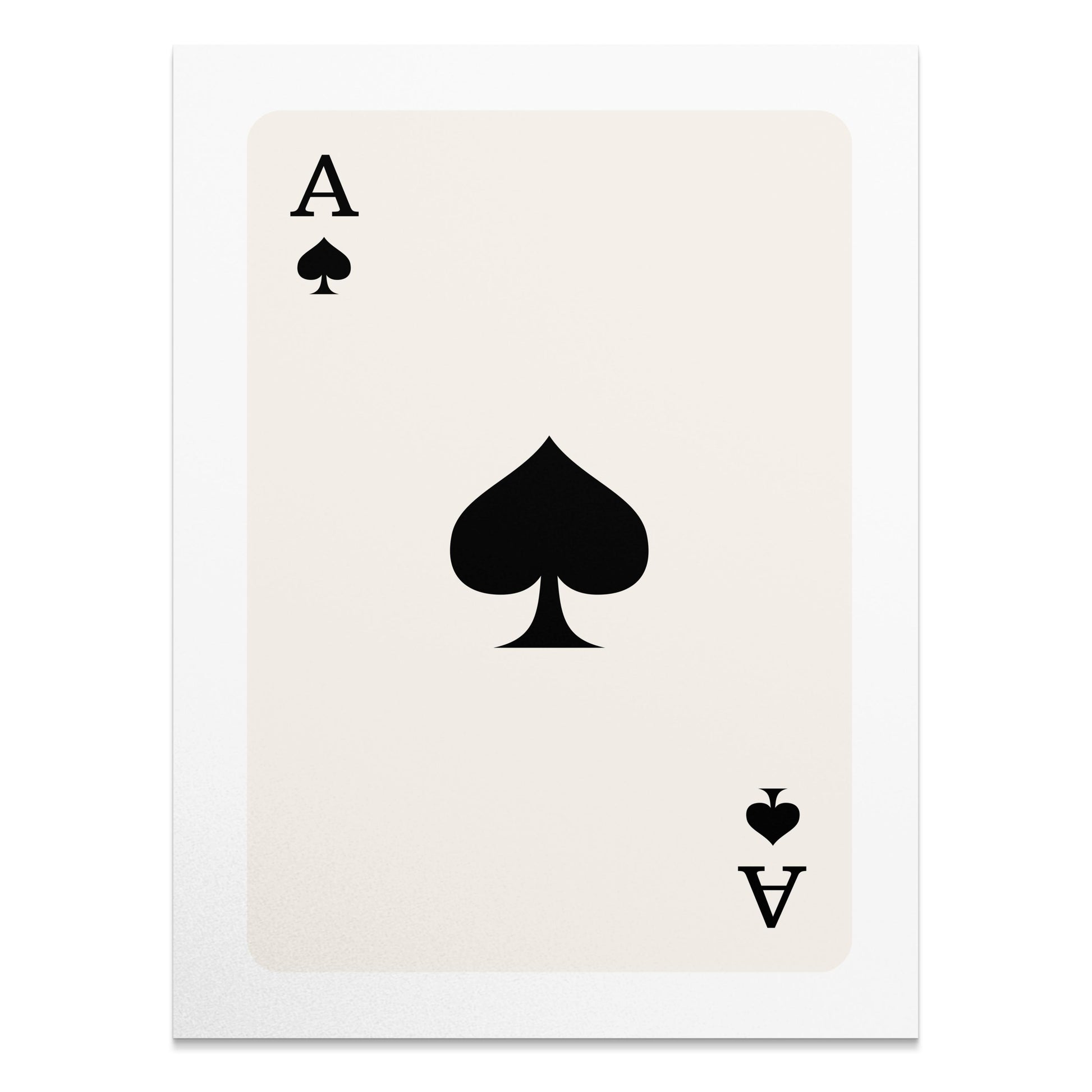 Premium Poster of Ace of Spades Classic Playing Card Art Posters