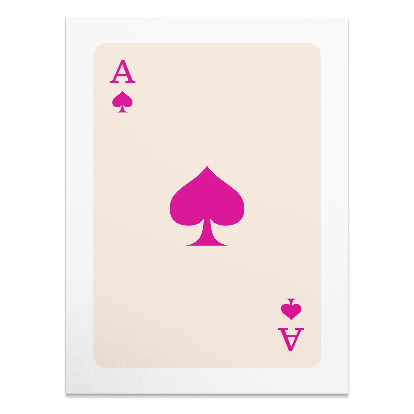Premium Poster of Ace of Spades Pink Minimalist Illustration Posters