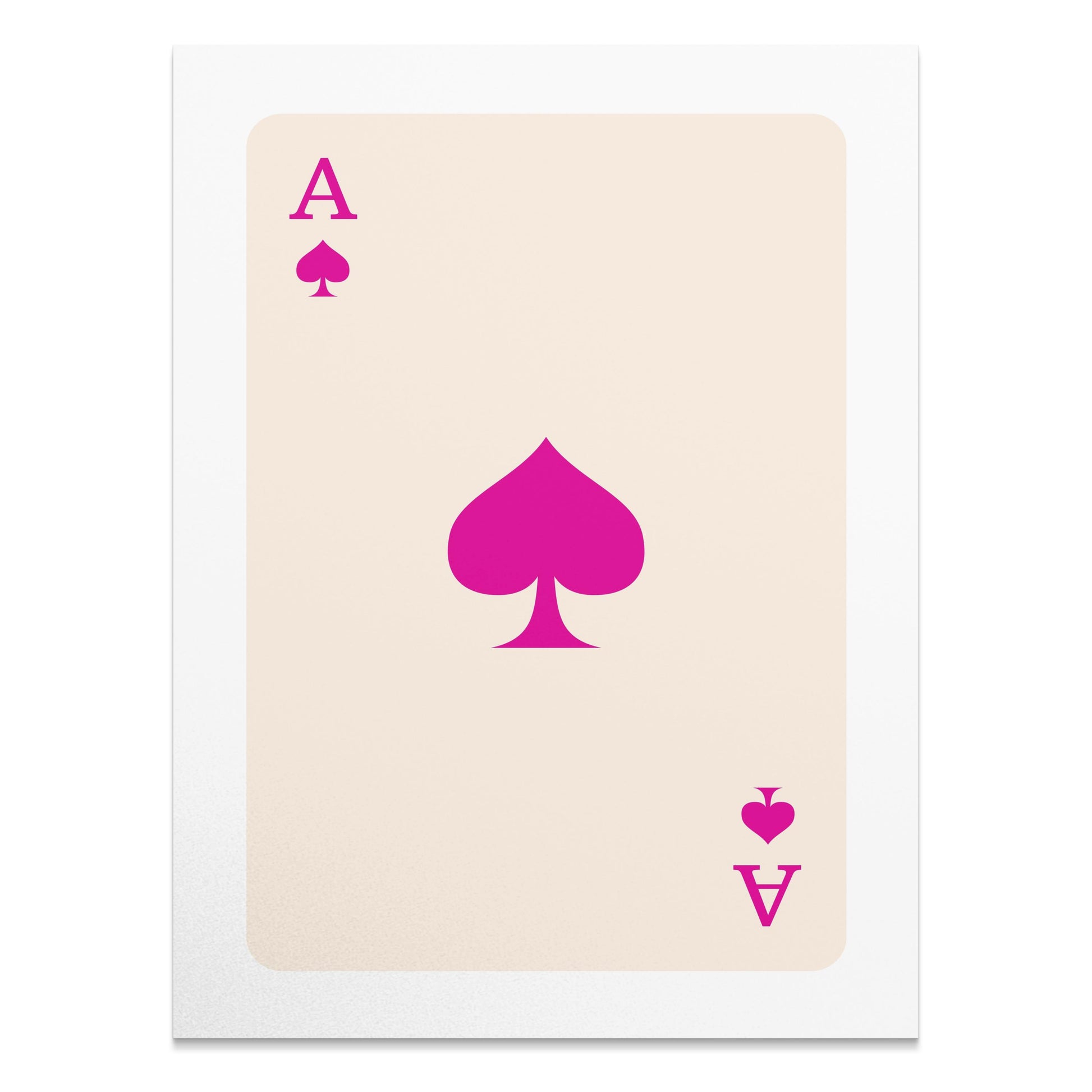Premium Poster of Ace of Spades Pink Minimalist Illustration Posters