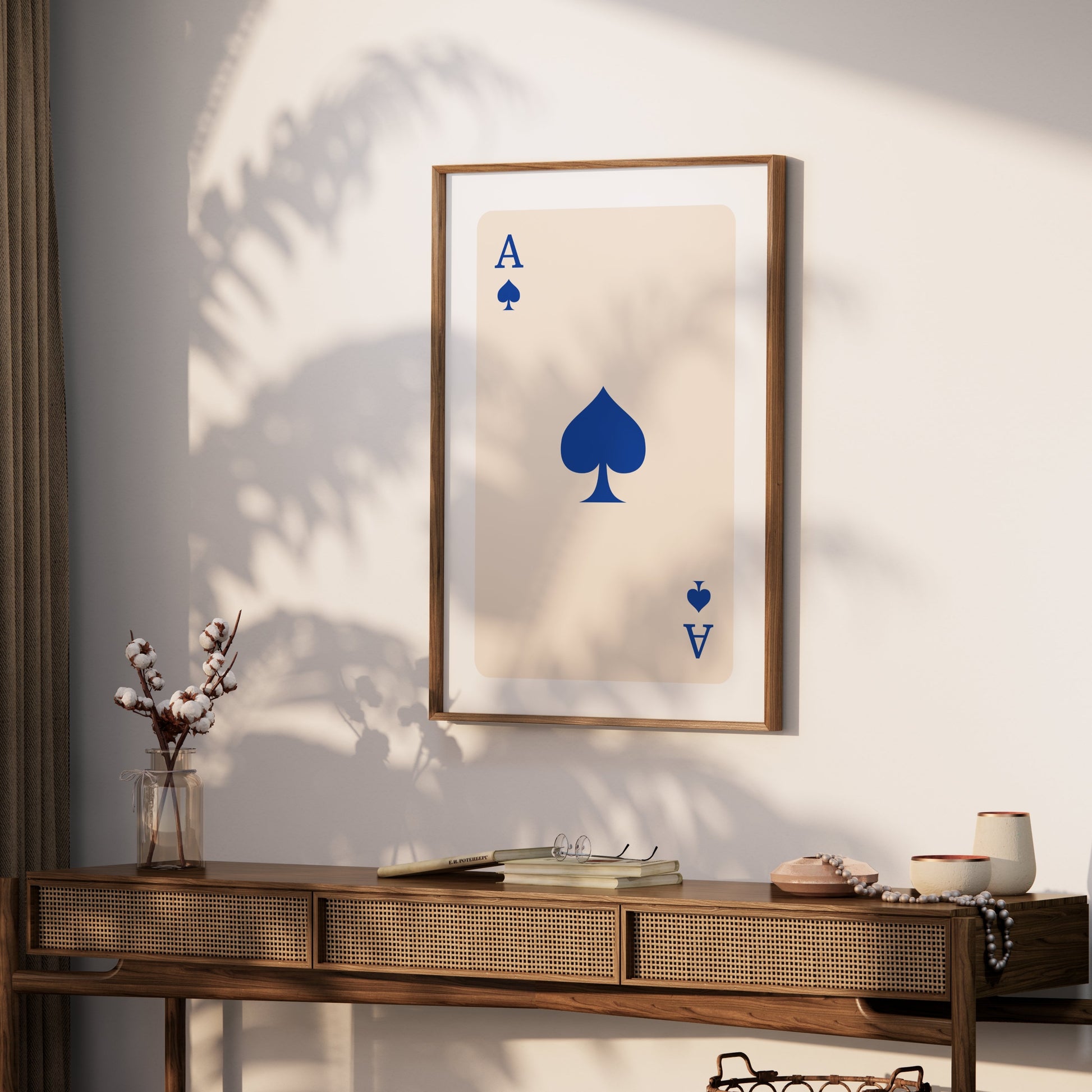Premium Poster of Ace of Spades Playing Card Poster Art Print Posters