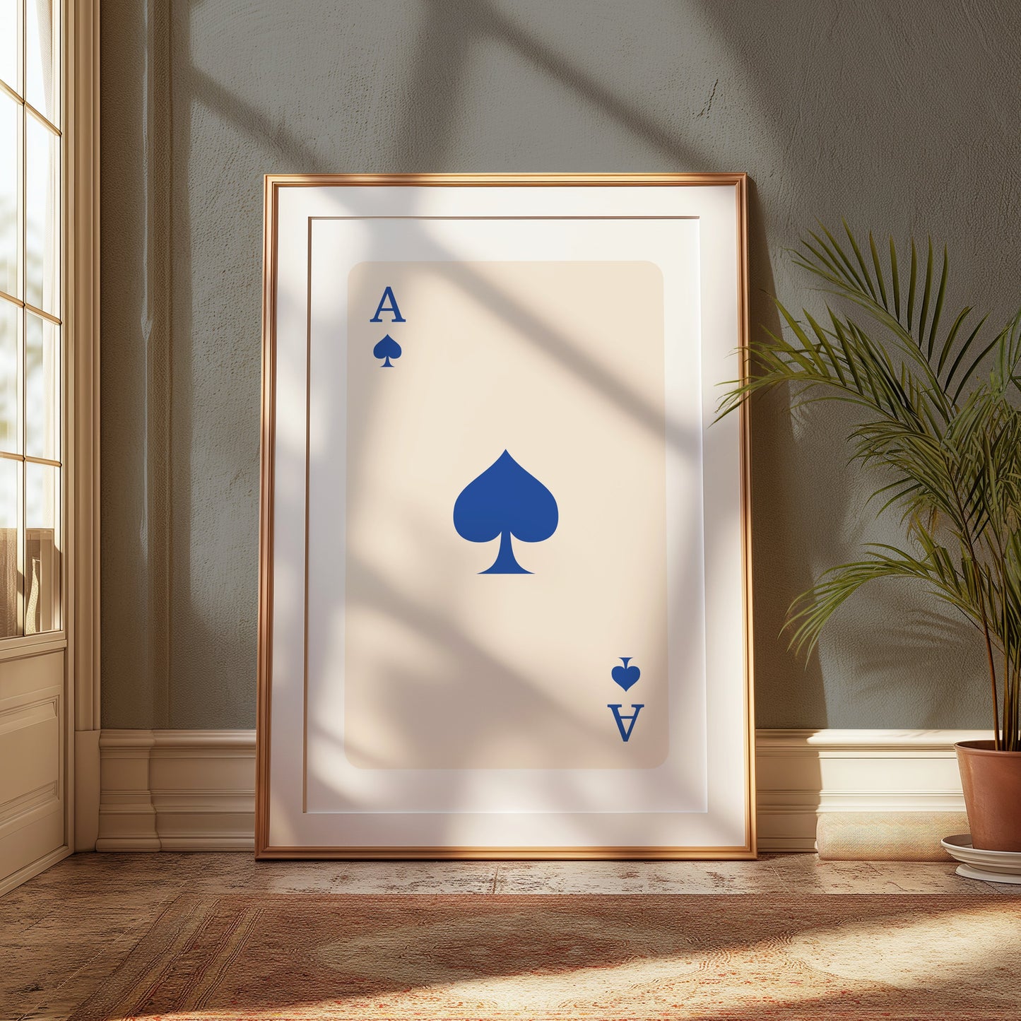 Premium Poster of Ace of Spades Playing Card Poster Art Print Posters