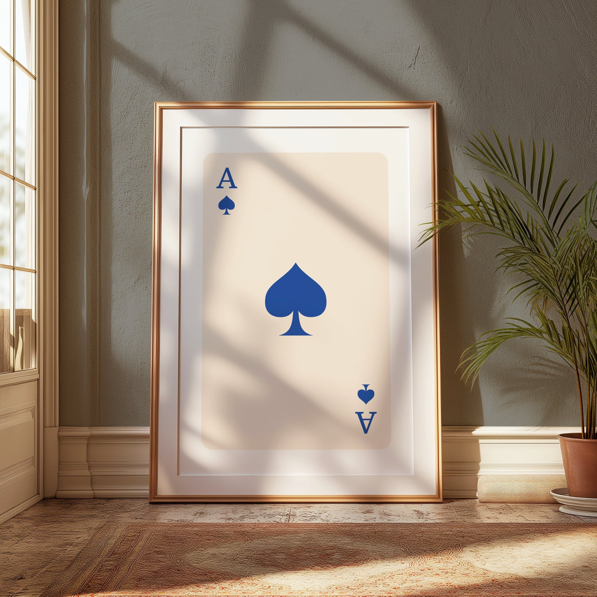 Premium Poster of Ace of Spades Playing Card Poster Art Print Posters