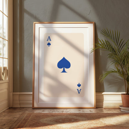 Premium Poster of Ace of Spades Playing Card Poster Art Print Posters