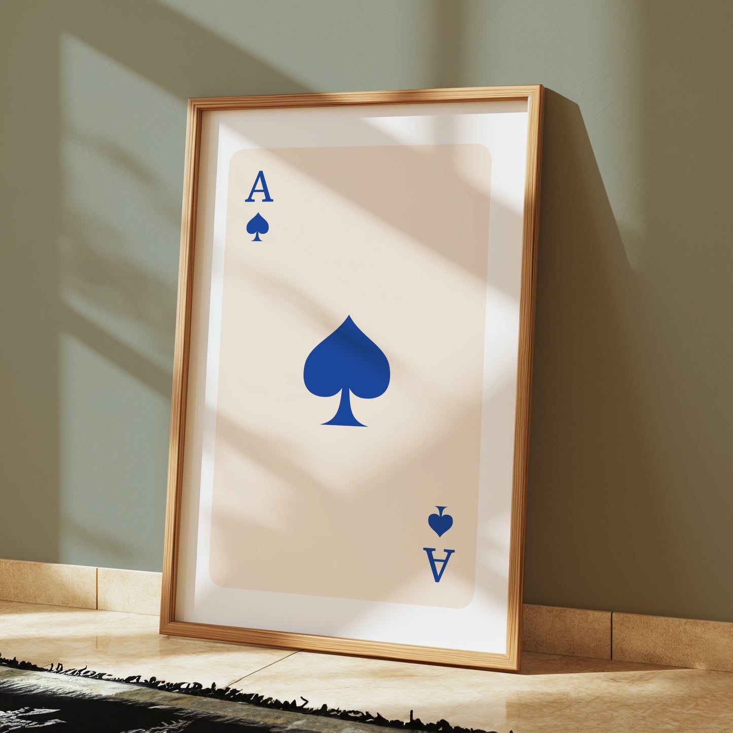 Premium Poster of Ace of Spades Playing Card Poster Art Print Posters