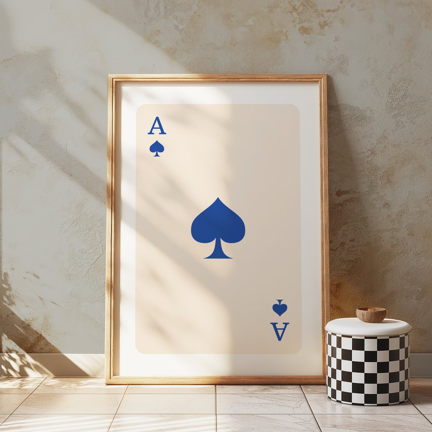 Premium Poster of Ace of Spades Playing Card Poster Art Print Posters