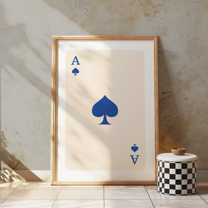 Premium Poster of Ace of Spades Playing Card Poster Art Print Posters