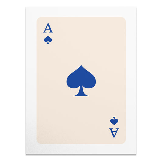Premium Poster of Ace of Spades Playing Card Poster Art Print Posters