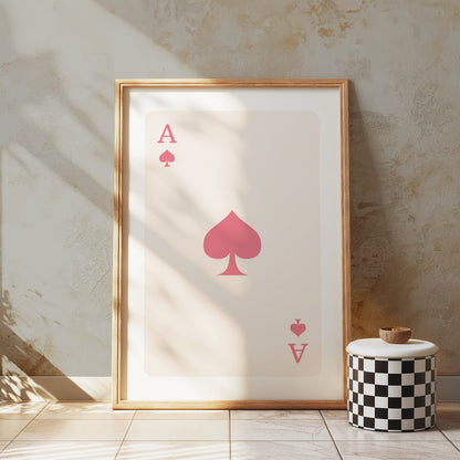 Premium Poster of Ace of Spades Simple Minimalist Design Posters
