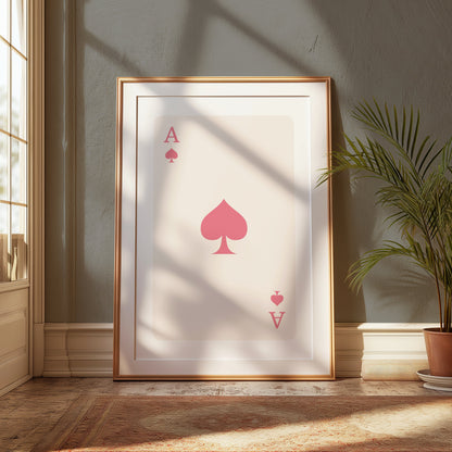 Premium Poster of Ace of Spades Simple Minimalist Design Posters