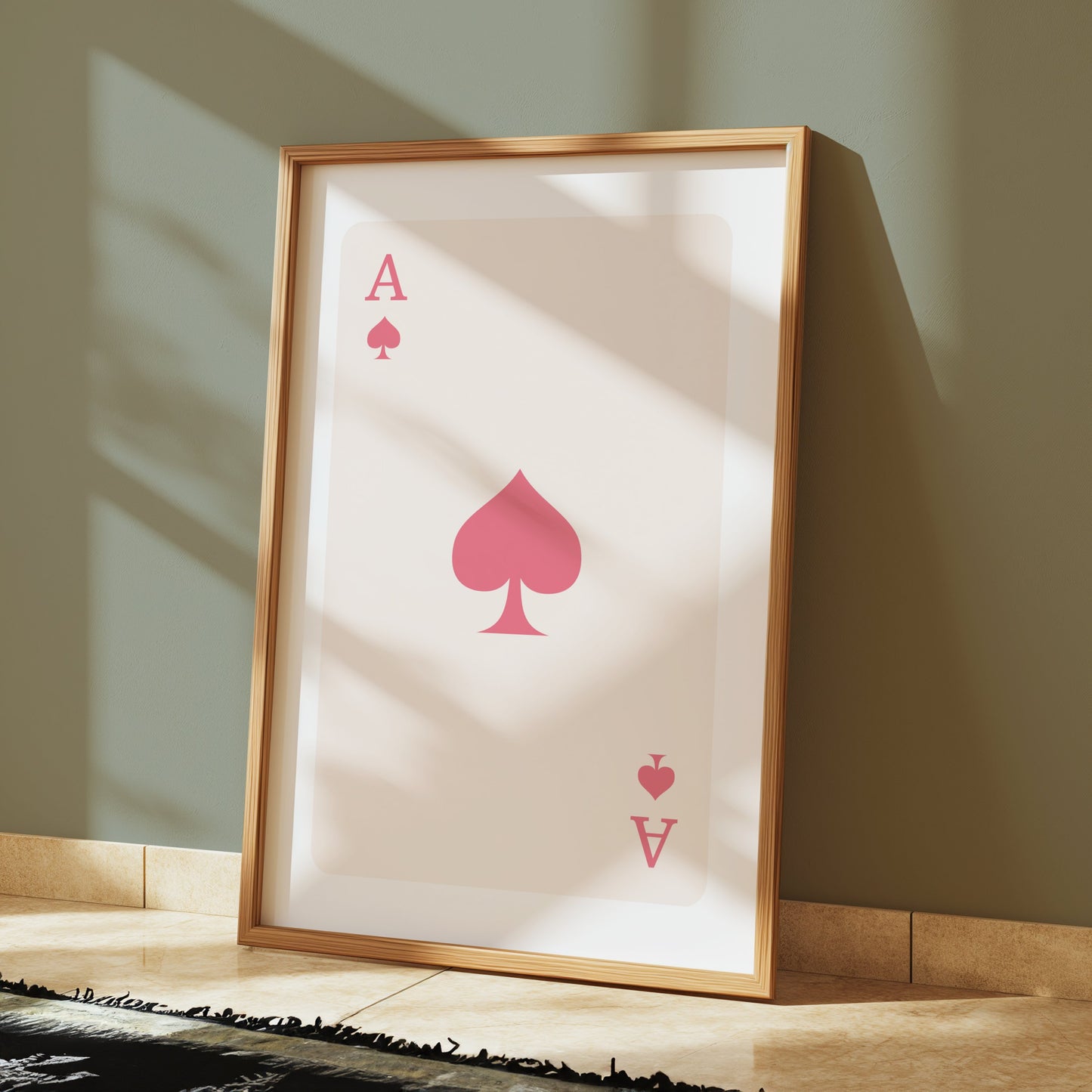 Premium Poster of Ace of Spades Simple Minimalist Design Posters