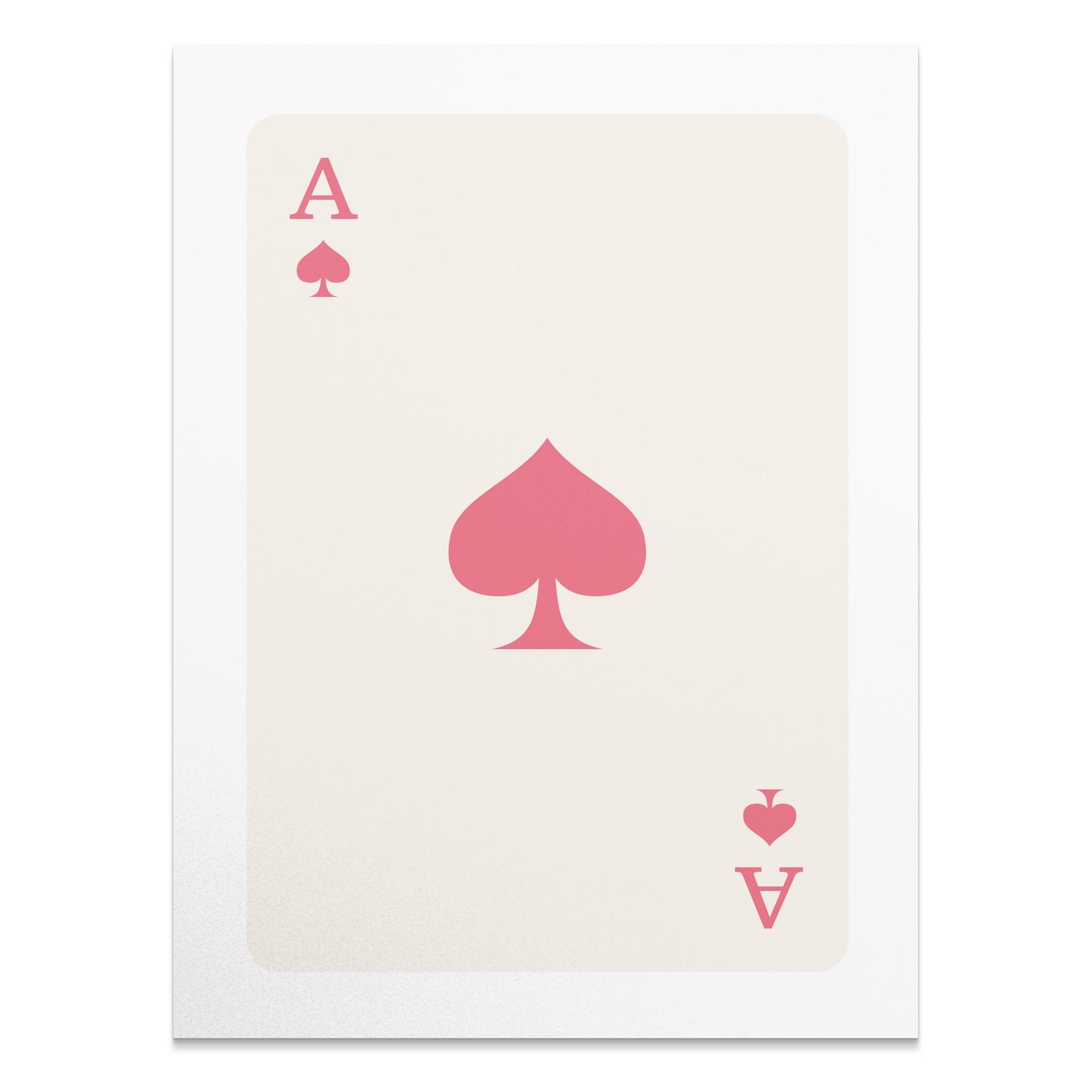 Premium Poster of Ace of Spades Simple Minimalist Design Posters