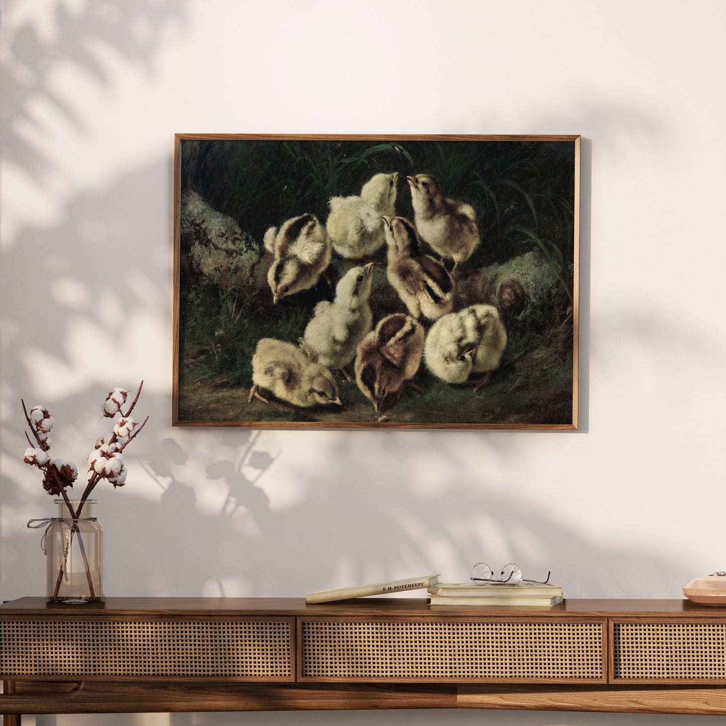 Premium Poster of Adorable Baby Chicks Gathered in Nature Posters