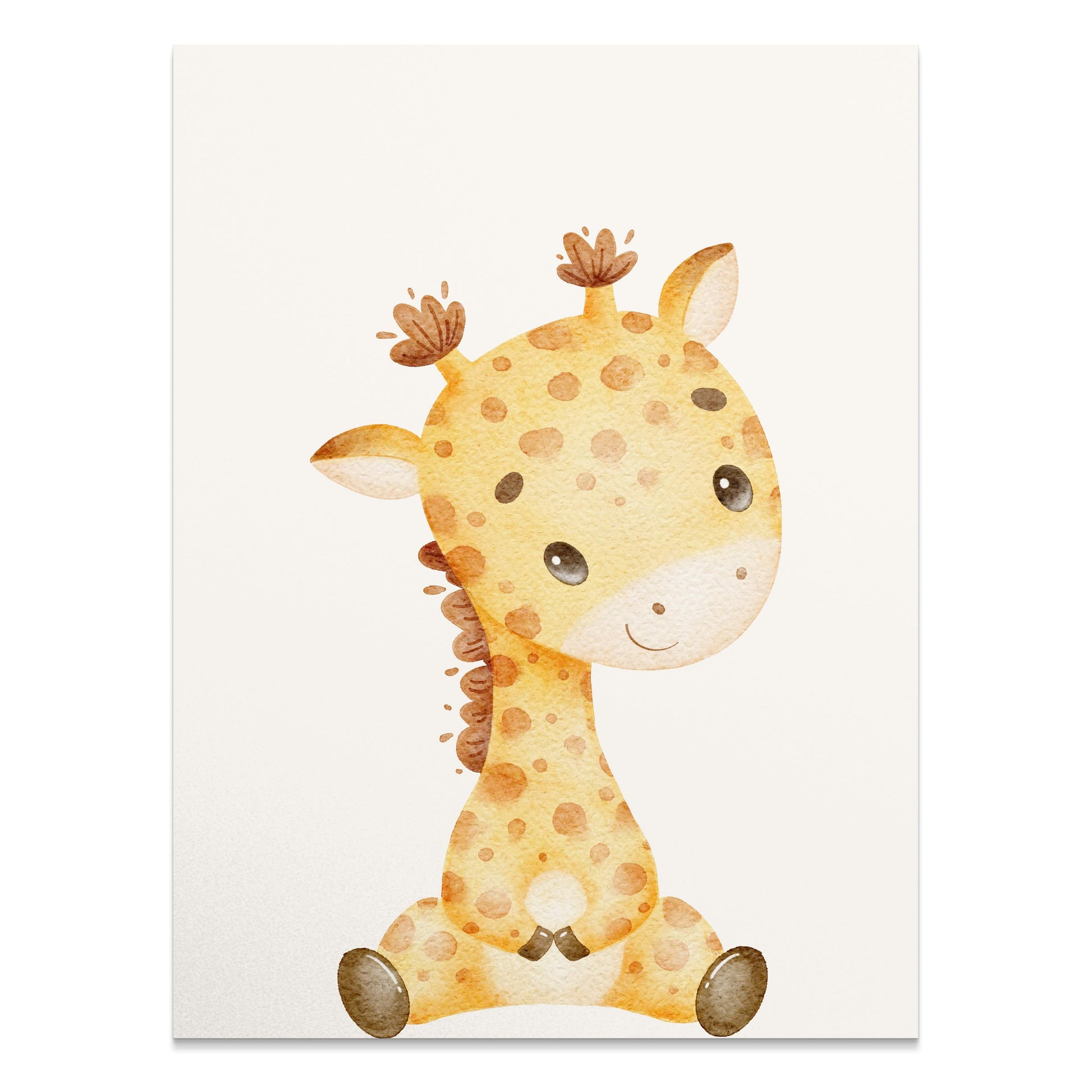 Premium Poster of Adorable Baby Giraffe Illustration Posters