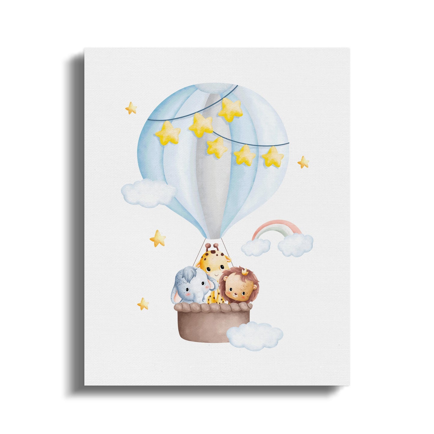 Premium Poster of Adorable Balloon Adventure Nursery Wall Art Canvas Wraps