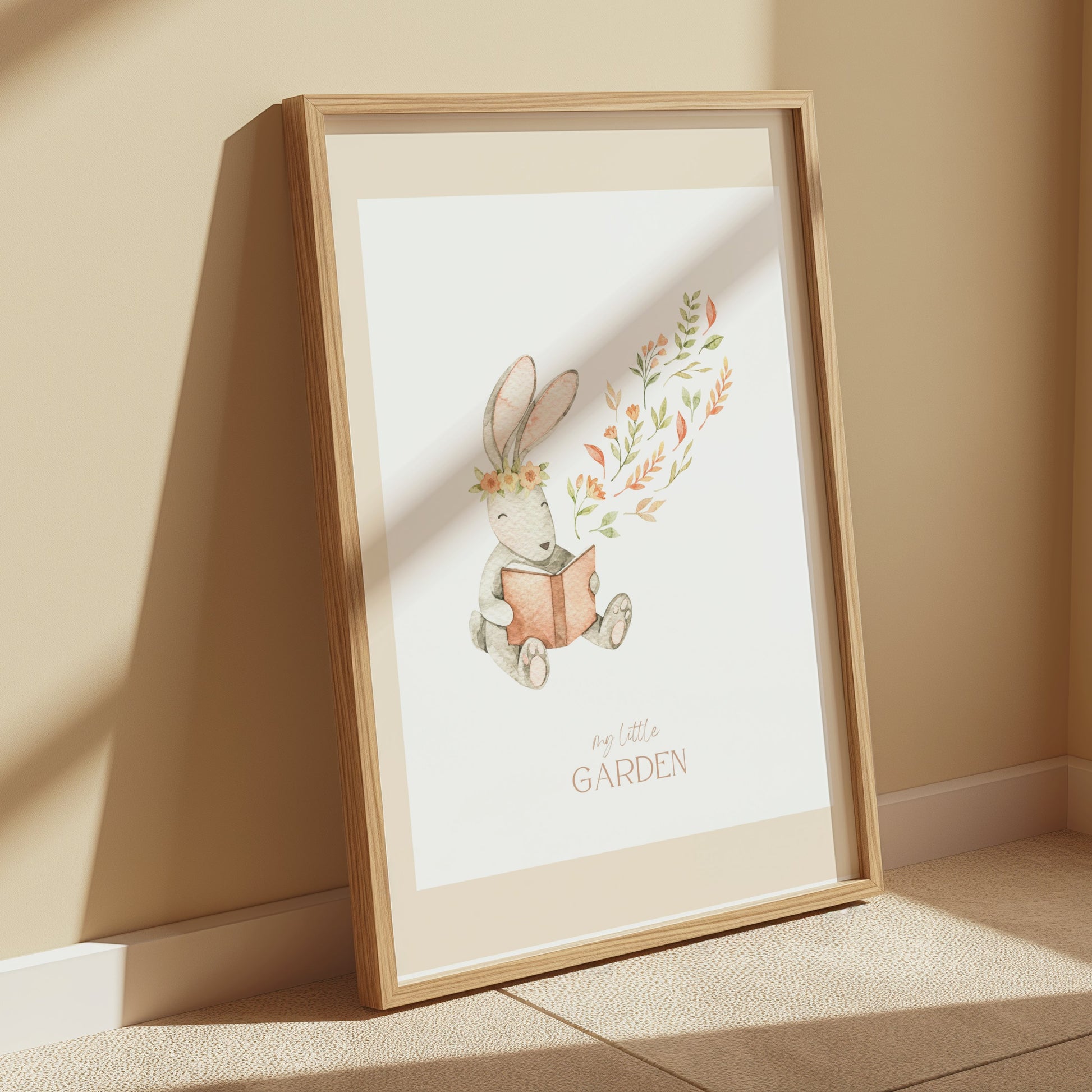 Premium Poster of Adorable Bunny Reading My Little Garden Posters