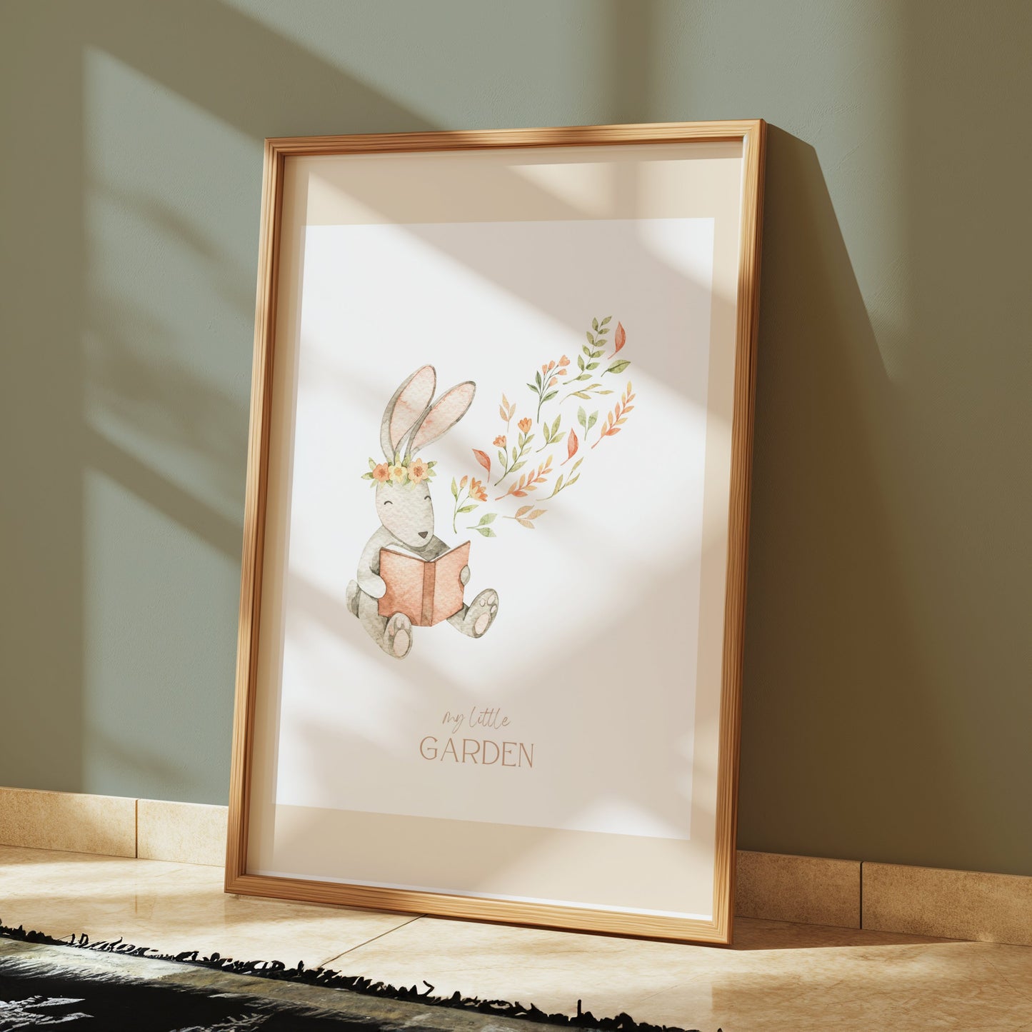 Premium Poster of Adorable Bunny Reading My Little Garden Posters