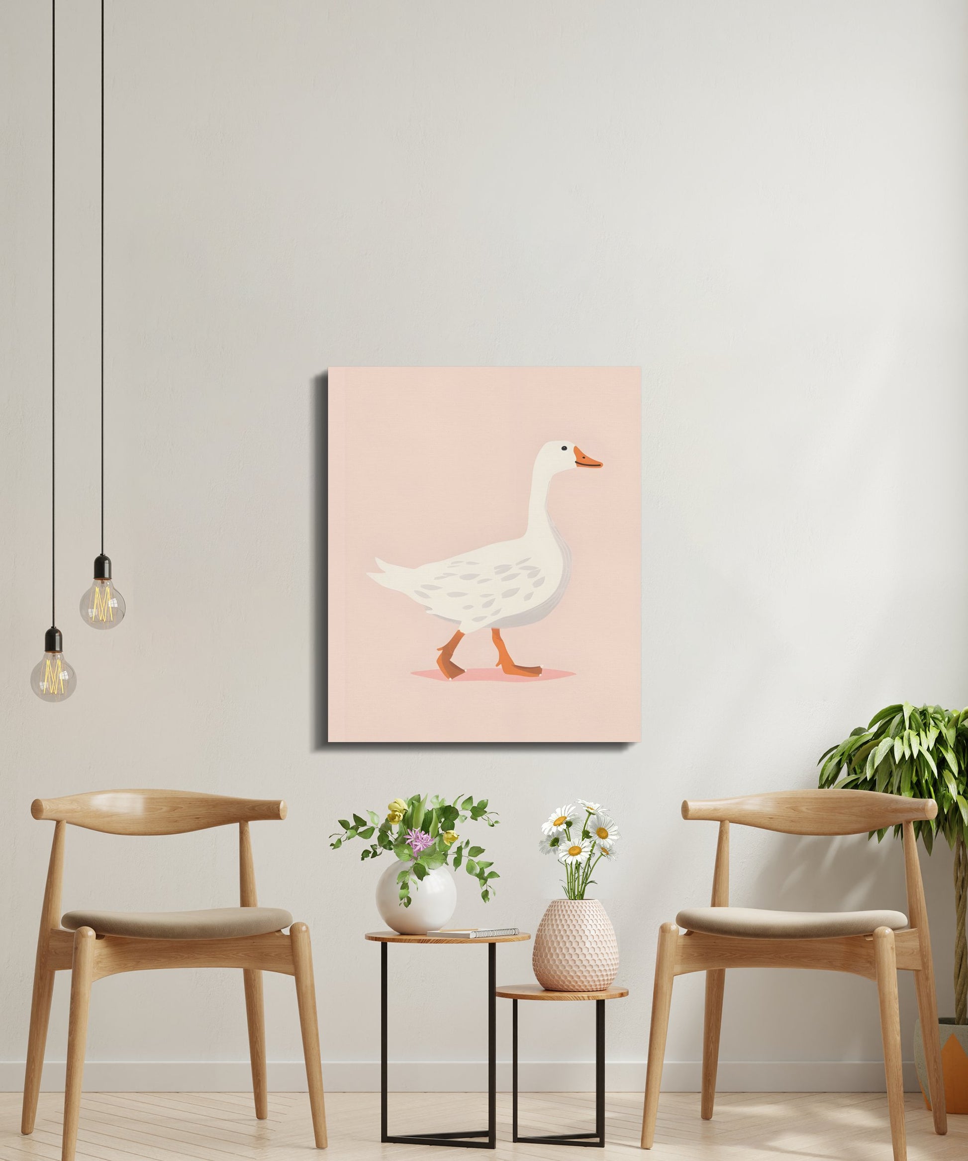 Premium Poster of Adorable Duck Illustration for Nursery Canvas Wraps