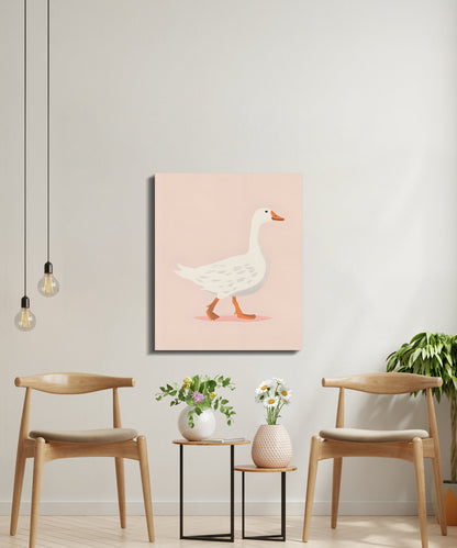 Premium Poster of Adorable Duck Illustration for Nursery Canvas Wraps