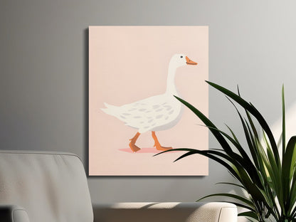 Premium Poster of Adorable Duck Illustration for Nursery Canvas Wraps