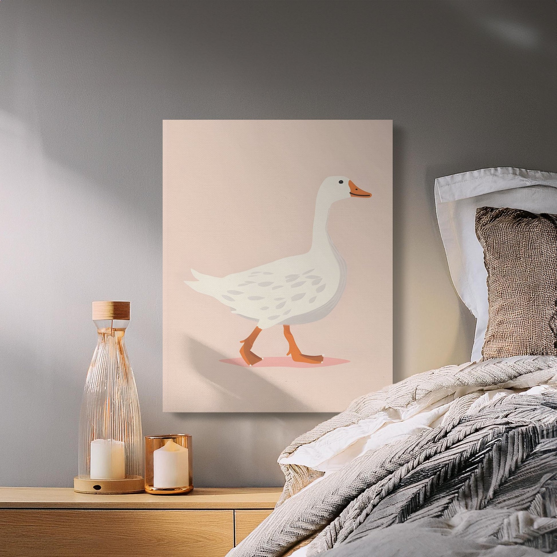 Premium Poster of Adorable Duck Illustration for Nursery Canvas Wraps