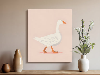 Premium Poster of Adorable Duck Illustration for Nursery Canvas Wraps