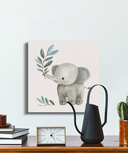 Premium Poster of Adorable Elephant Nursery Wall Art Canvas Wraps