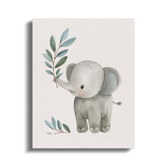 Premium Poster of Adorable Elephant Nursery Wall Art Canvas Wraps