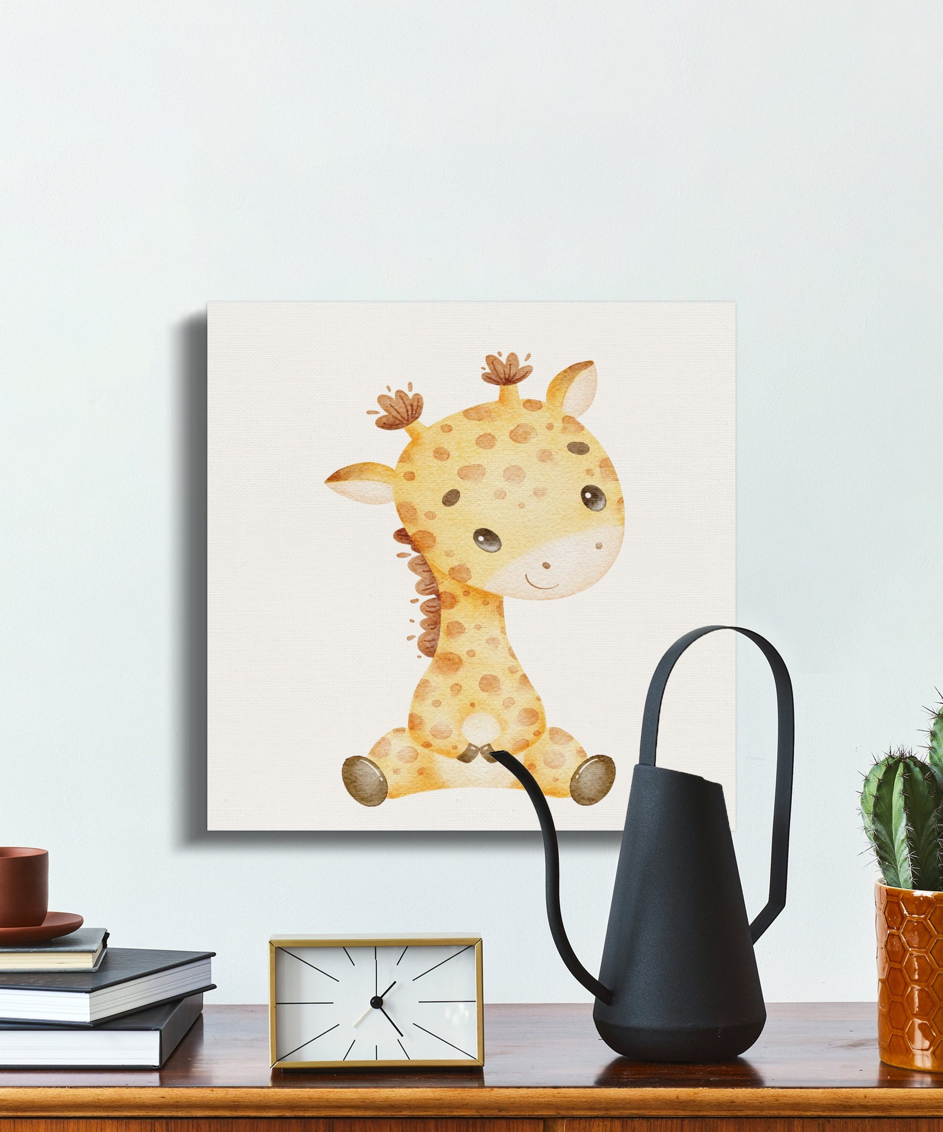 Premium Poster of Adorable Giraffe Nursery Wall Art Canvas Wraps