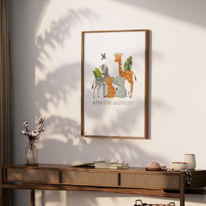 Premium Poster of Adorable Jungle Animals Born to be Wildly Cute Posters