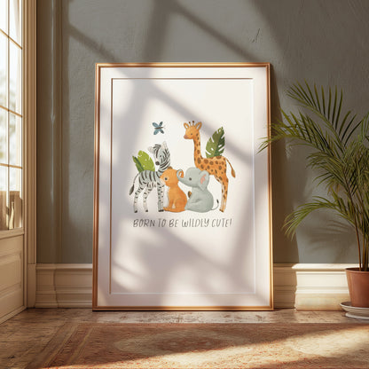 Premium Poster of Adorable Jungle Animals Born to be Wildly Cute Posters