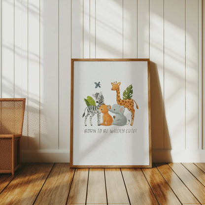 Premium Poster of Adorable Jungle Animals Born to be Wildly Cute Posters