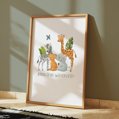 Premium Poster of Adorable Jungle Animals Born to be Wildly Cute Posters