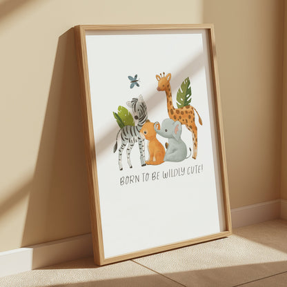 Premium Poster of Adorable Jungle Animals Born to be Wildly Cute Posters