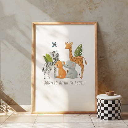 Premium Poster of Adorable Jungle Animals Born to be Wildly Cute Posters