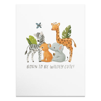 Premium Poster of Adorable Jungle Animals Born to be Wildly Cute Posters