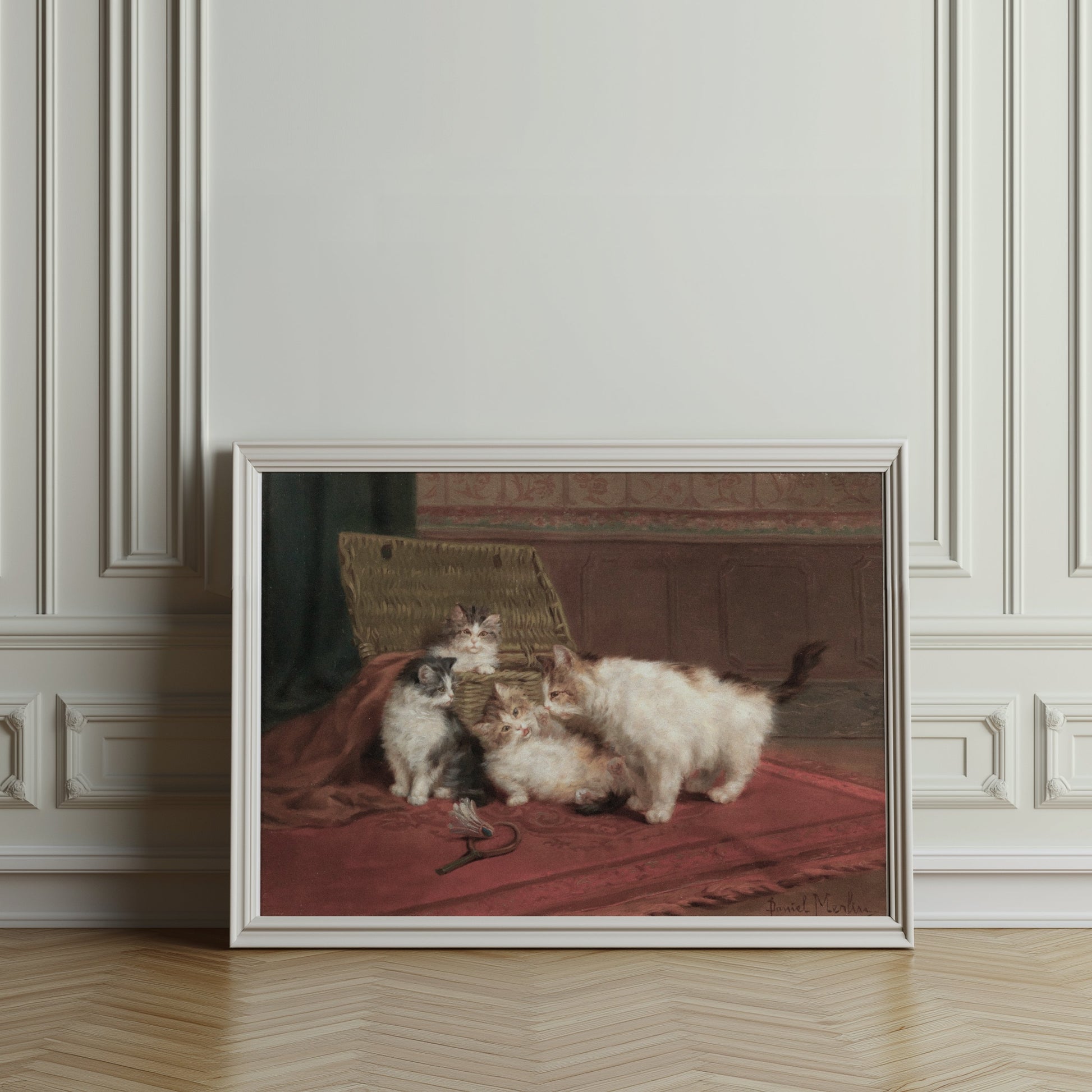 Premium Poster of Adorable Kittens Playing Together in a Cozy Room Posters