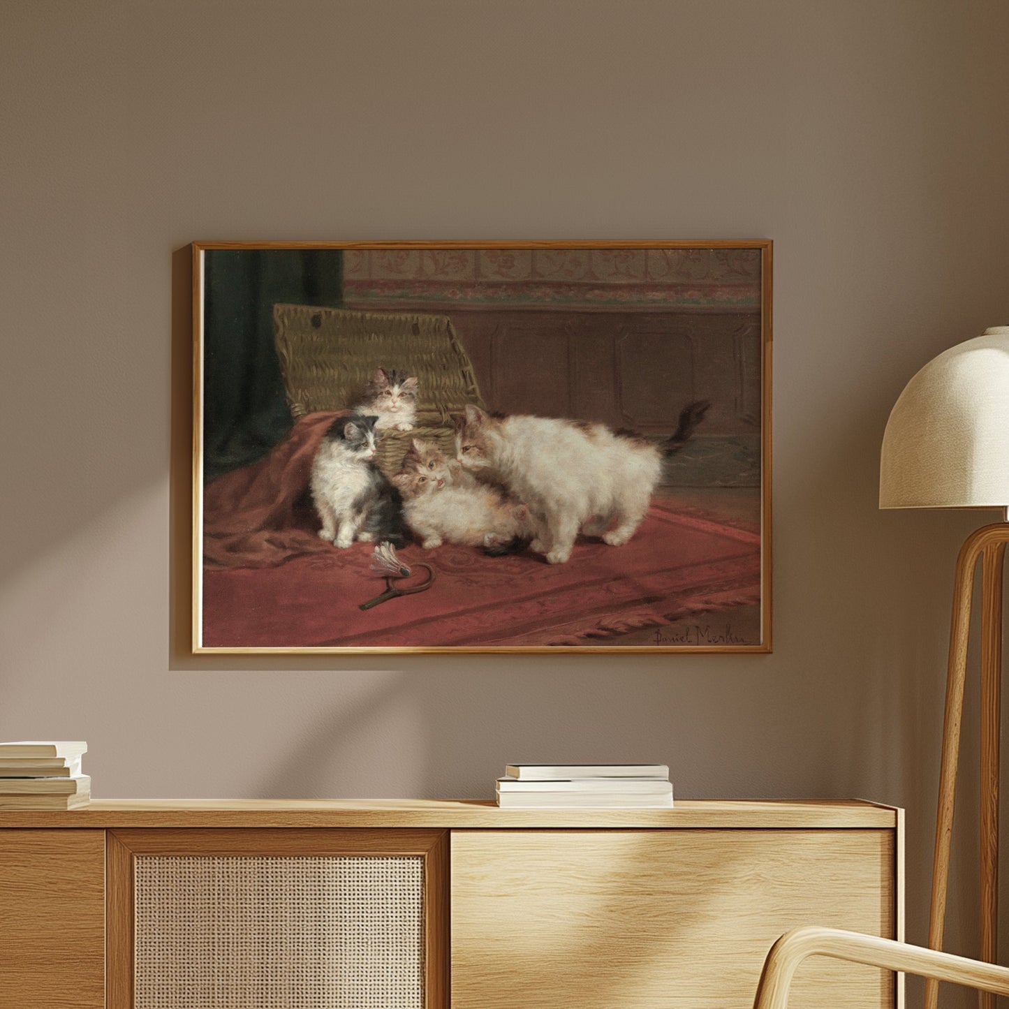 Premium Poster of Adorable Kittens Playing Together in a Cozy Room Posters